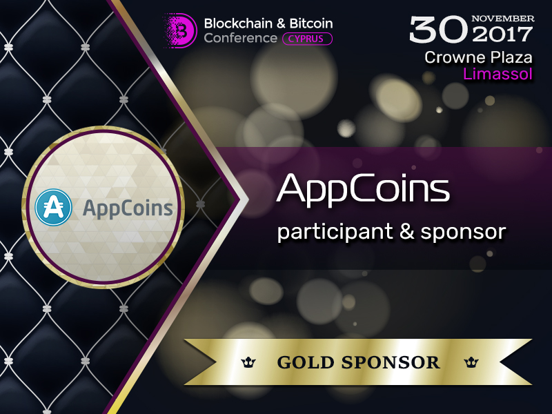 Blockchain & Bitcoin Conference Cyprus to be supported by AppCoins – Gold Sponsor of event 