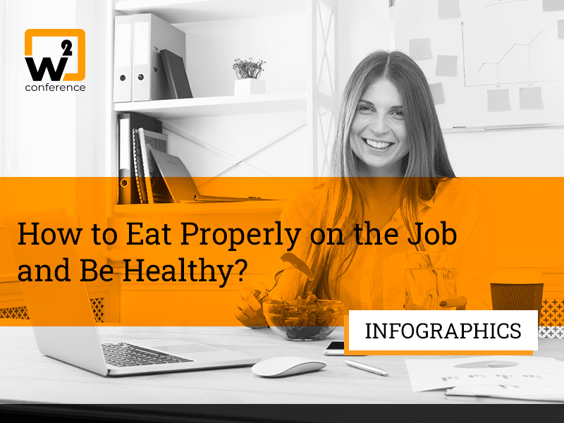 Infographics: Healthy Diet Concept on the Job
