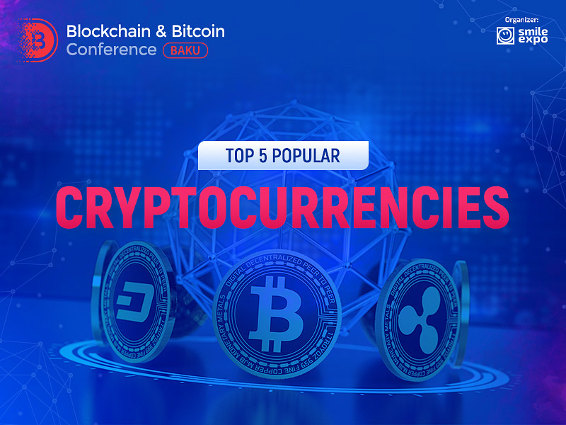 Infographics: top 5 popular cryptocurrencies 