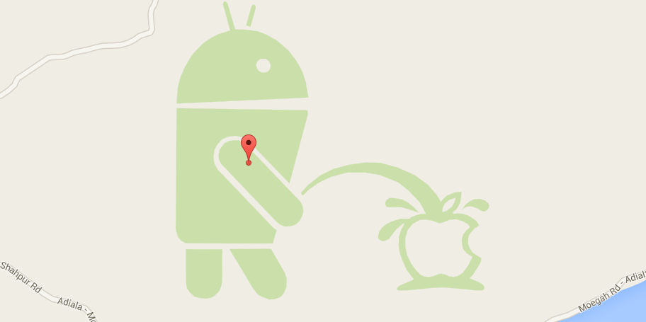 Писающий Андроид стал причиной закрытия «народной карты» Google