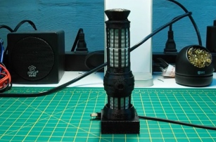 3D printing a blue Star Trek table lamp