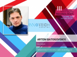 Artem Batogovsky will speak about the use of VR technologies in business