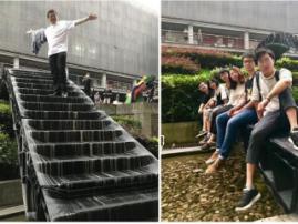Китайские студенты установили перед входом в колледж два 3D-печатных моста