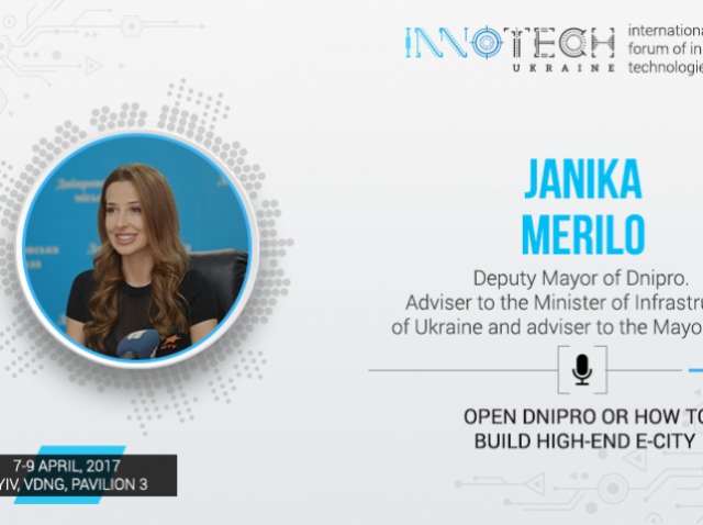 InnoTech 2017 speaker is Janika Merilo, Deputy Mayor of Dnipro and adviser to the Minister of Infrastructure of Ukraine