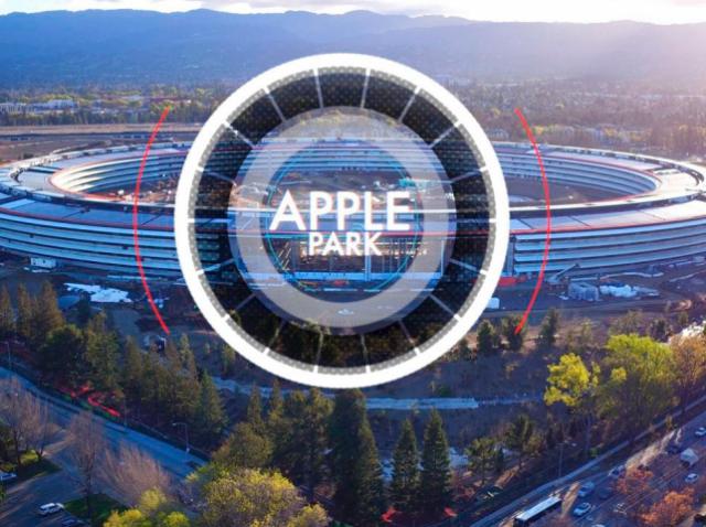 Инновационный кампус Apple Park: вид с квадрокоптера