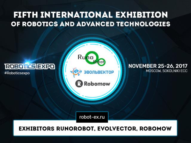 Robomow, Elvovector and Runobot to present their stands at Robotics Expo