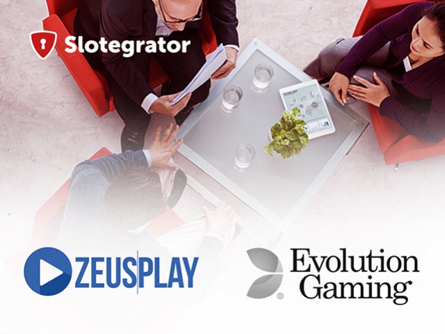 Slotegrator расширяет линейку партнеров вместе с Evolution Gaming и ZeusPlay