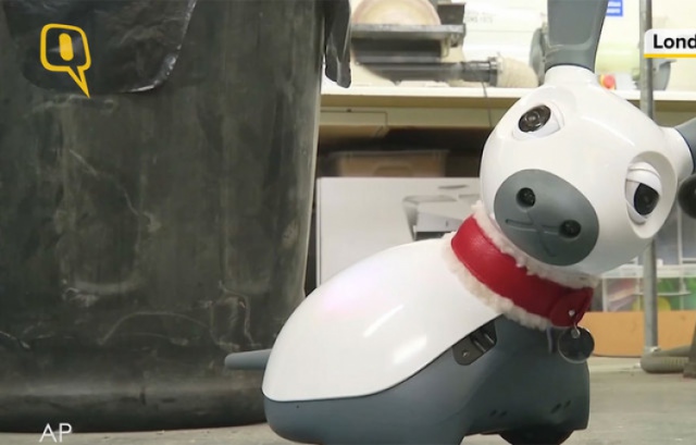 Robotic dog unerringly recognizes faces and loves fondling 