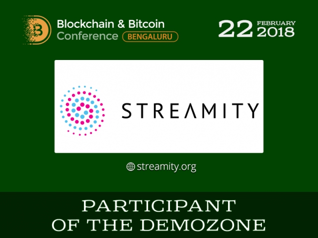 STREAMITY will become a participant of the Blockchain & Bitcoin Conference Bengaluru exhibition area