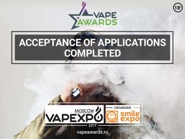 Submitting applications to Vape Awards is over, voting continues! Support your favorite