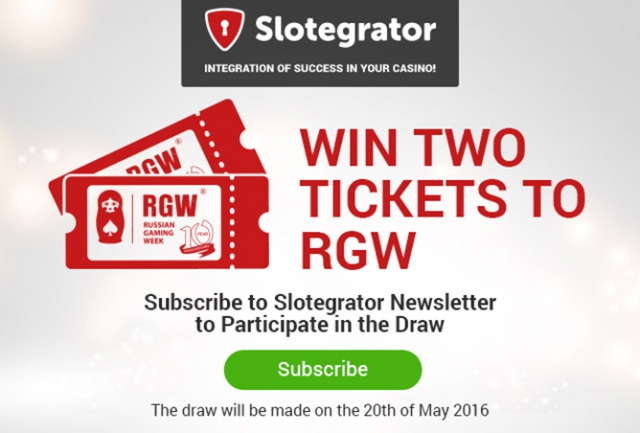 Subscribe to Slotegrator news and win two tickets to RGW!