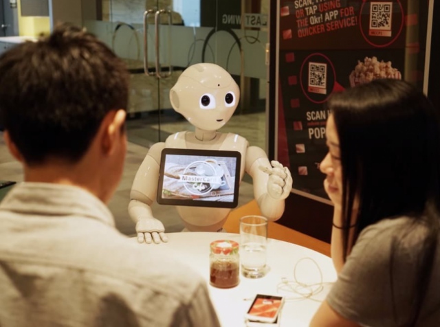 In Pizza Hut you will be served by robot waiter