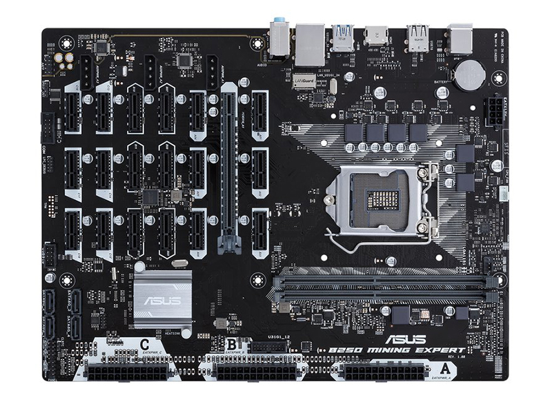 Blockchain & Bitcoin Conference Switzerland: ASUS develops motherboard with 19 video card slots for mining