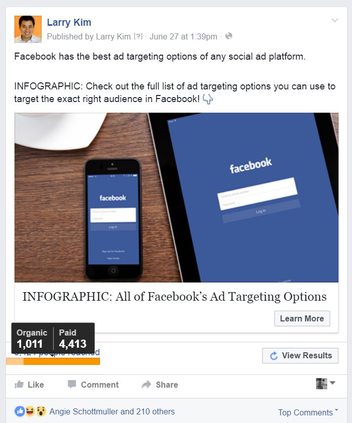 How to increase page organic reach on Facebook - 3